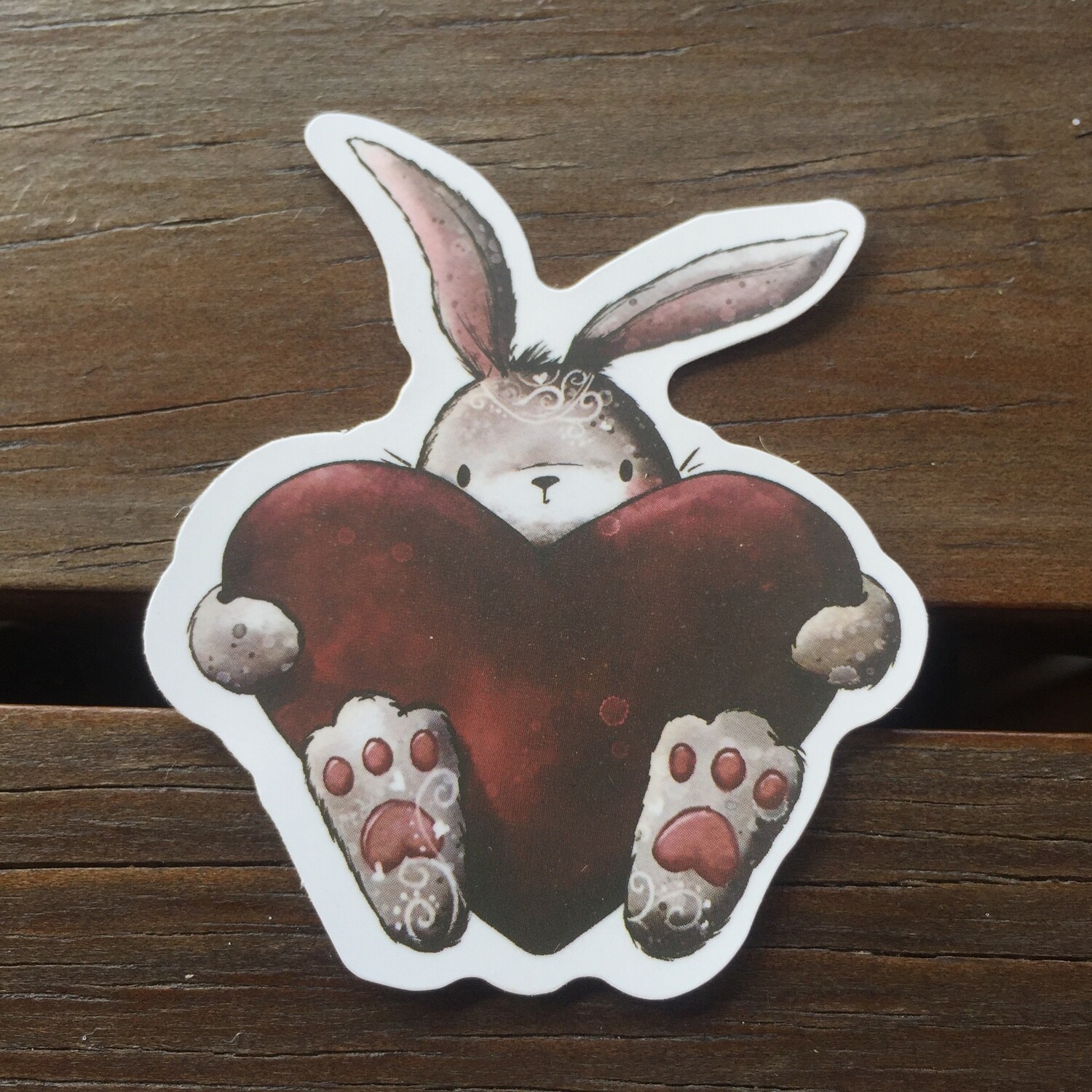 Conejito y Corazón (STICKER)
