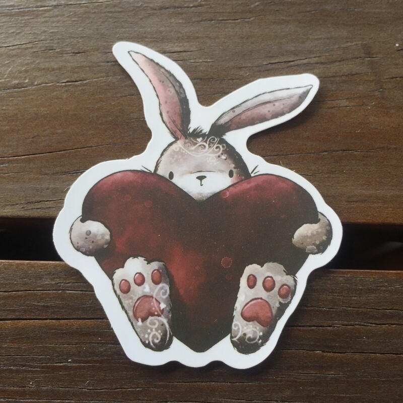 Conejito y Corazón (STICKER)