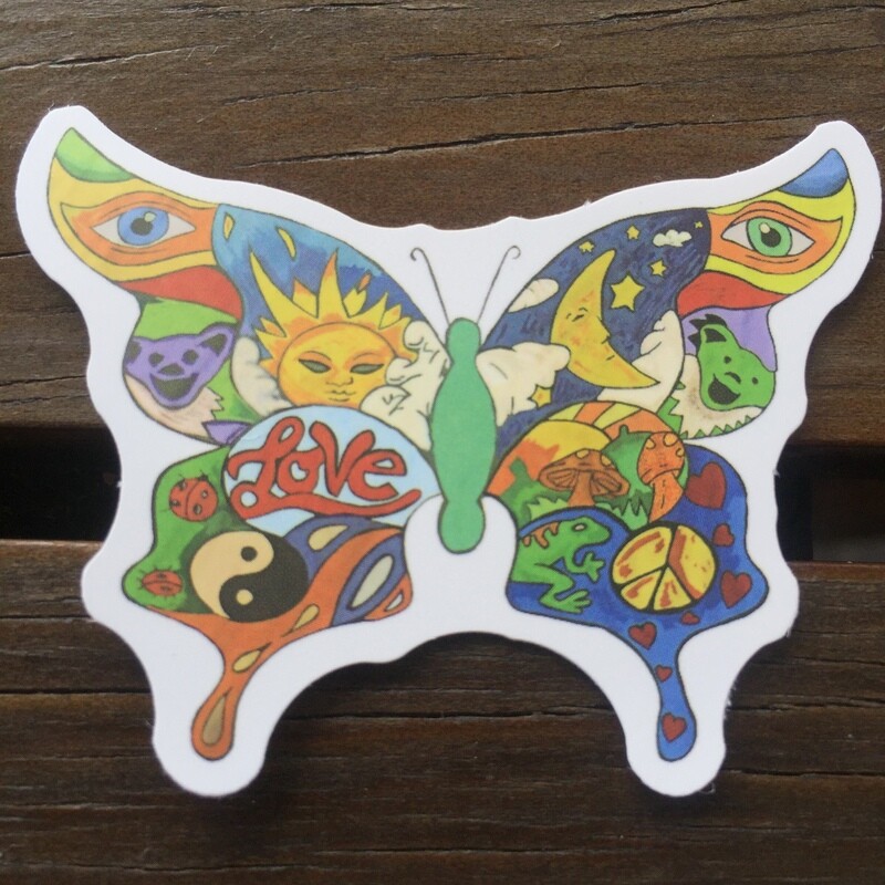 Mariposa Psicodélica (STICKER)