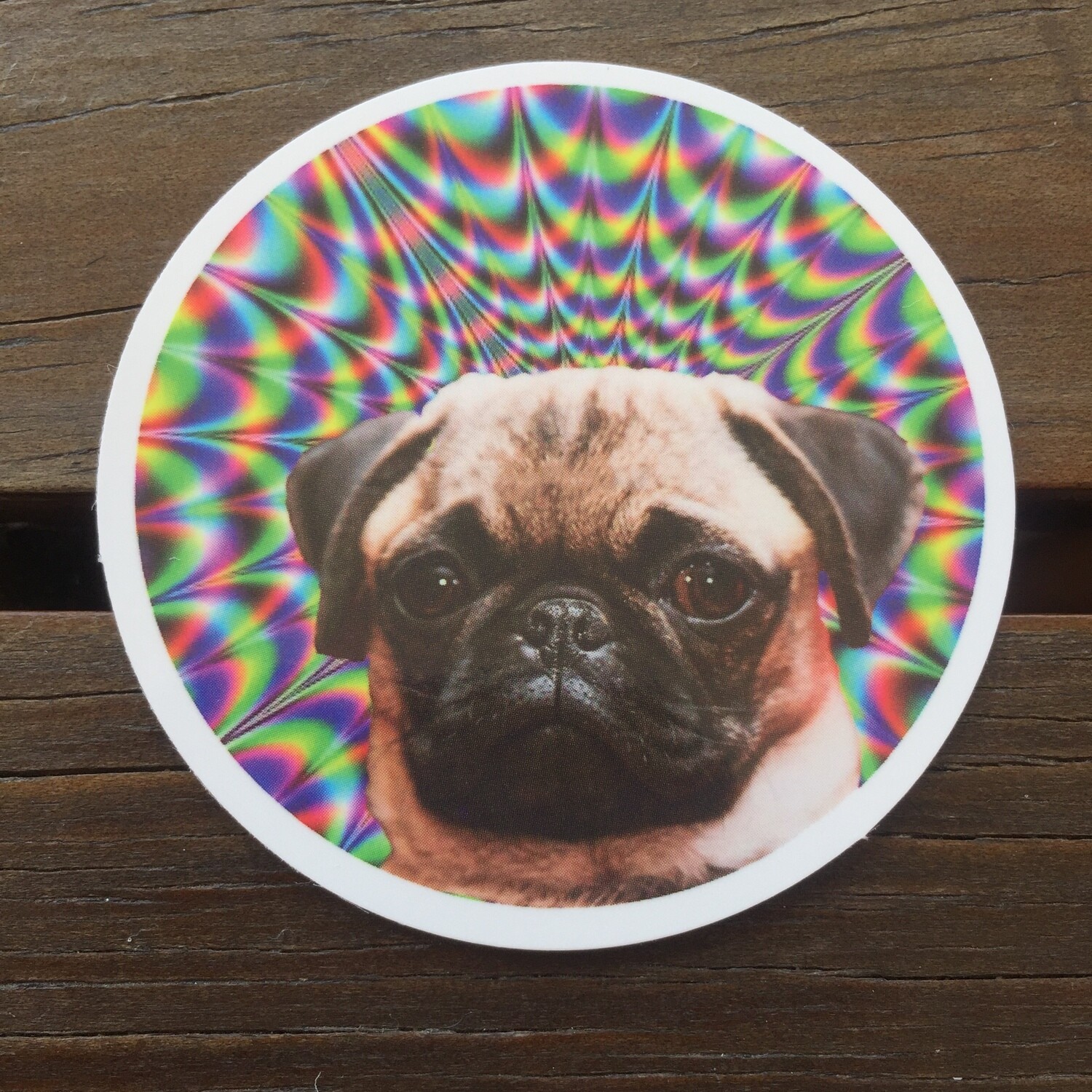 Pug Psicodélico (STICKER)