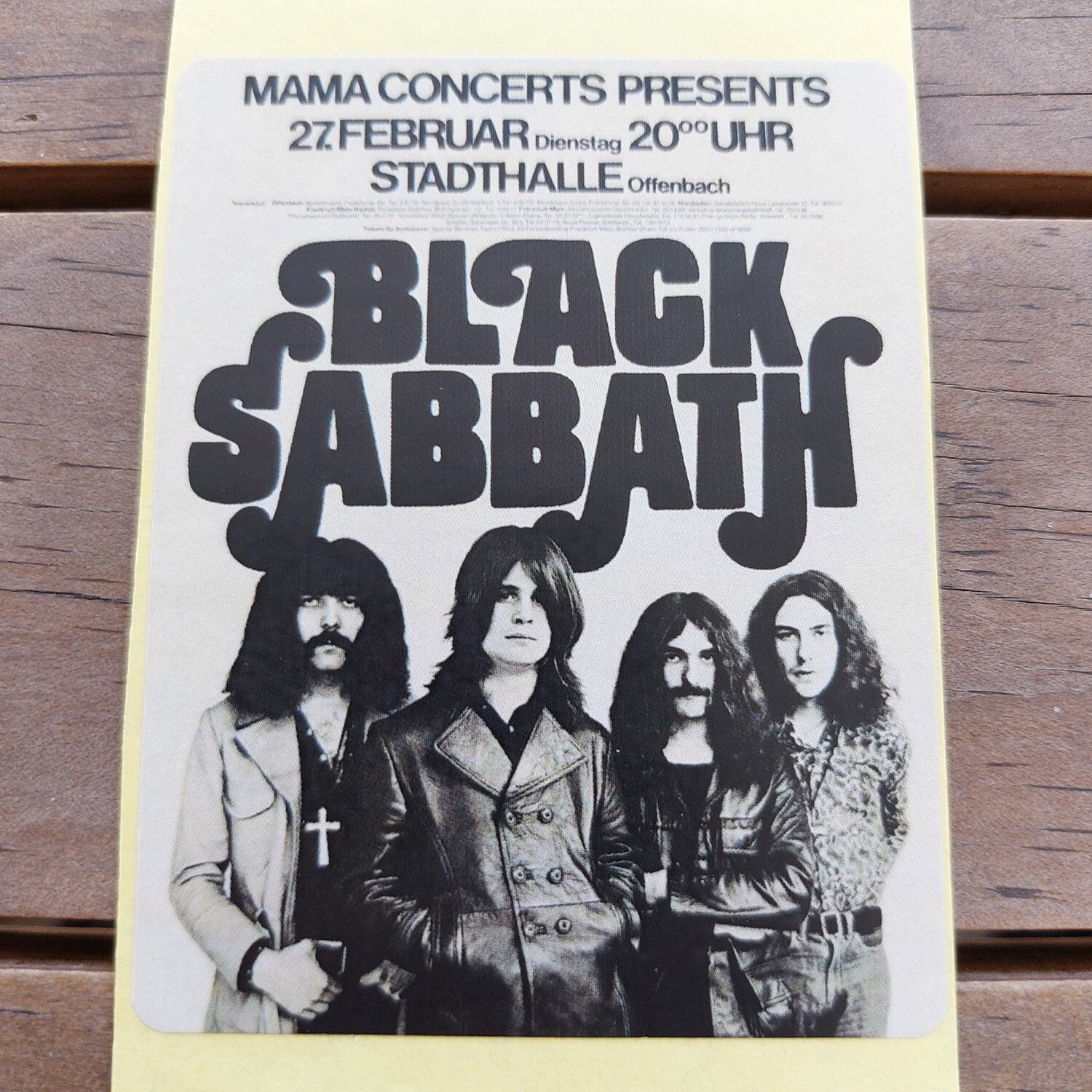 Black Sabbath - Poster 2 (STICKER)