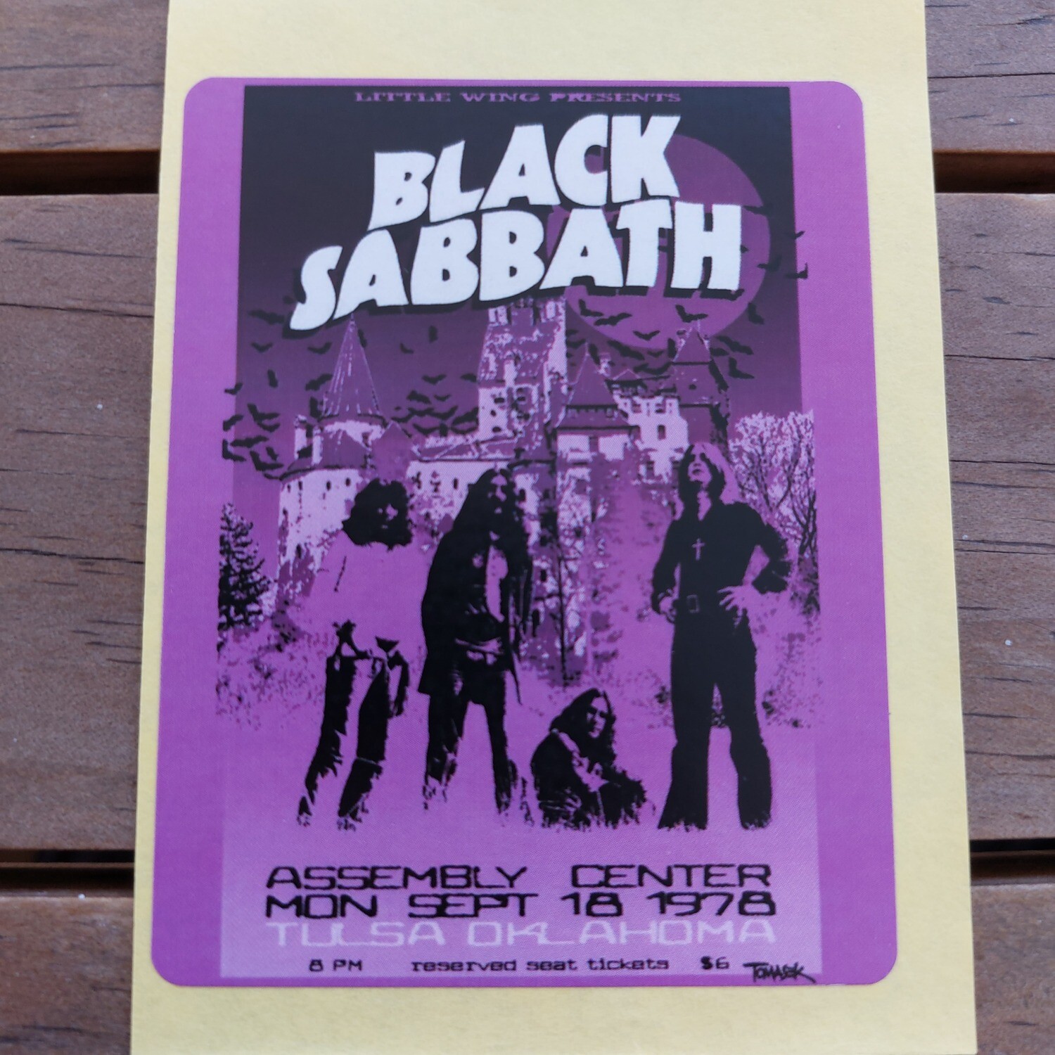 Black Sabbath - Tulsa Poster (STICKER)