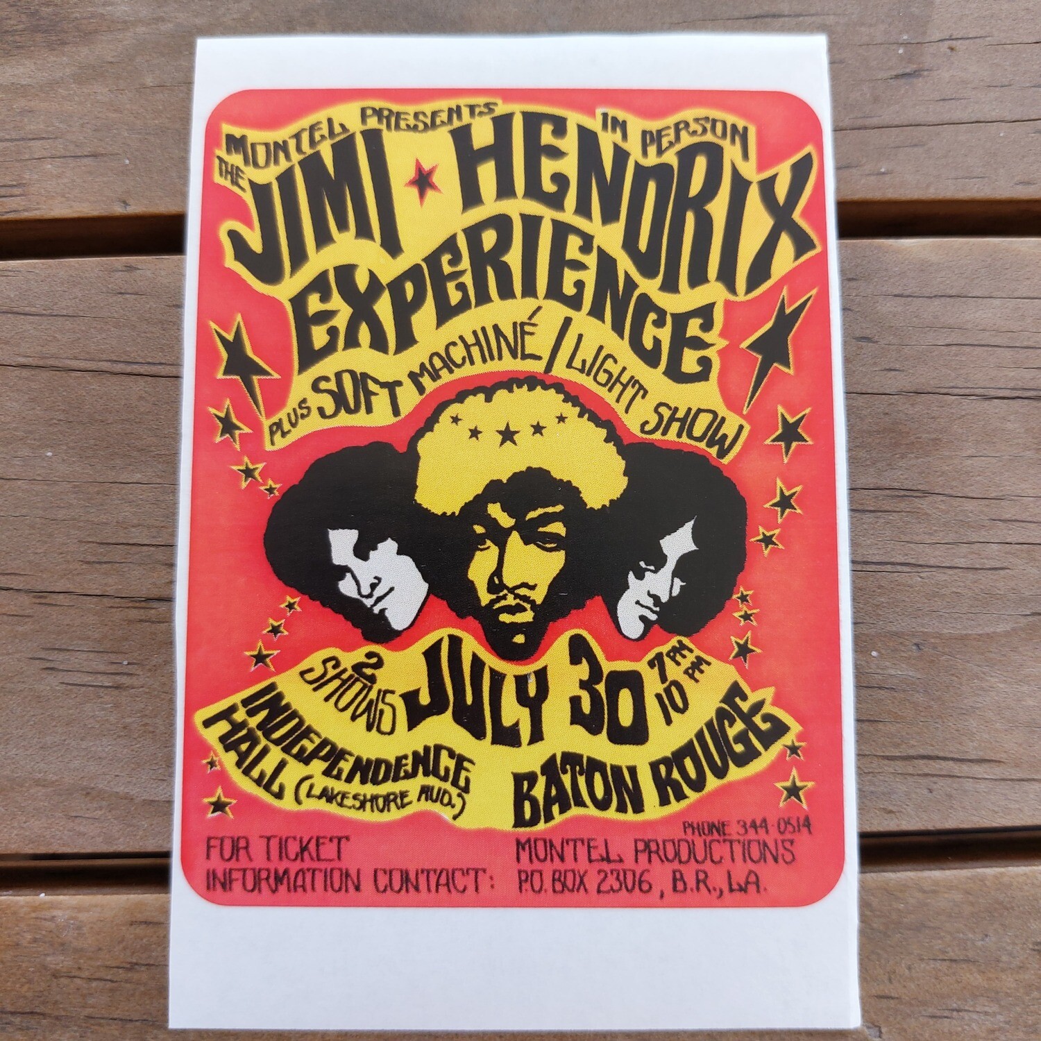 Jimi Hendrix/Soft Machine - Poster (STICKER)