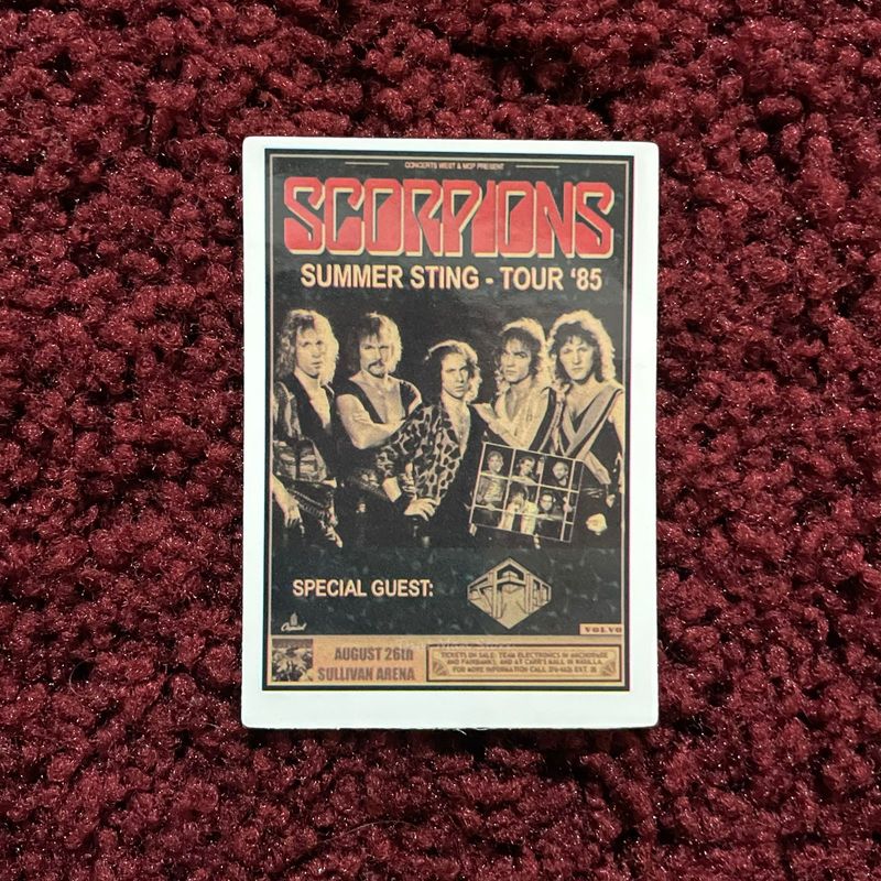 Scorpions - Tour '85 Tan (STICKER)