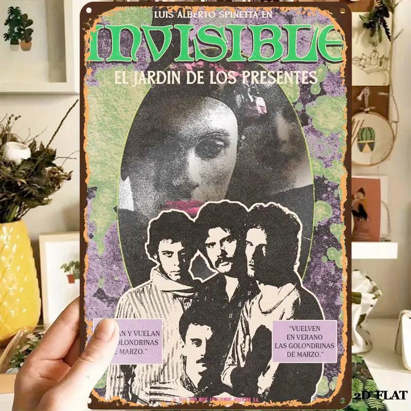 Placa Metálica - Invisible (Spinetta)