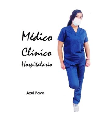 UNIFORME MÉDICO CLÁSICO AZUL PAVO