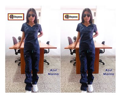 UNIFORME MÉDICO STRETCH AZUL MARINO