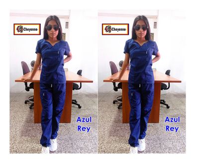 UNIFORME MÉDICO STRETCH AZUL REY