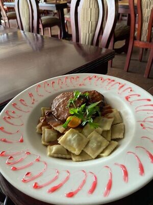 Raviolis con asado