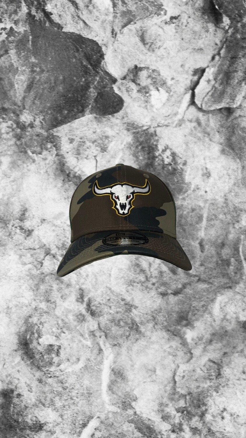 New Era Skull Logo Camo Structured Stretch Hat