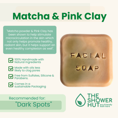 Matcha &amp; Pink Clay Facial Soap