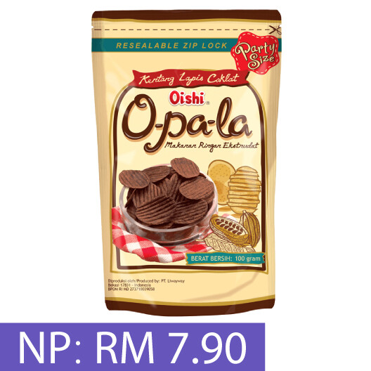 Opala Chocolate Coated Potato Chips 100g