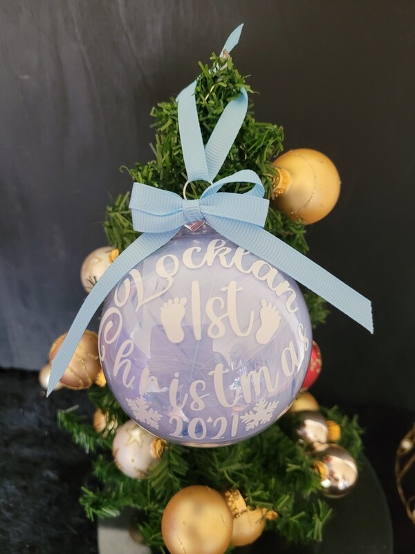 Personalised Baby's 1st Christmas Bauble
