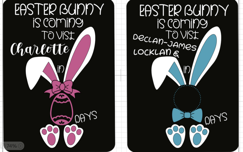 Easter Bunny Countdown Boards
