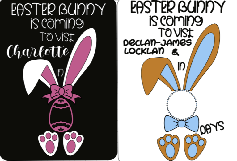 Easter Bunny Countdown Boards