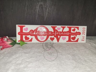 Personalised Valentine&#39;s Tile
