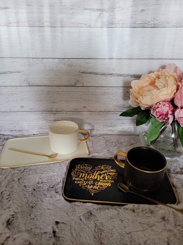 Ceramic Cup and Plate Set