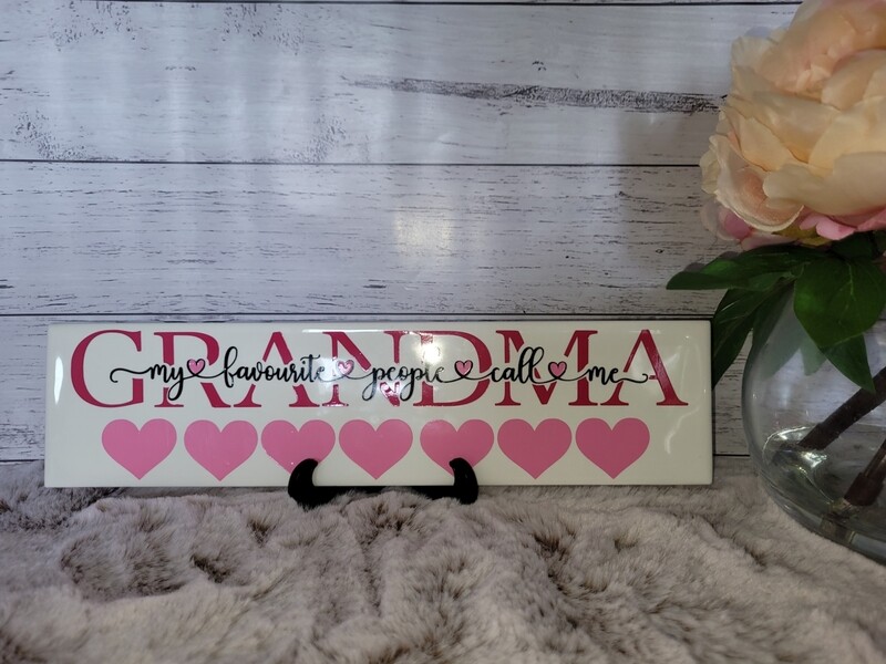 Personalised My Favourite People Call Me Grandma Tile