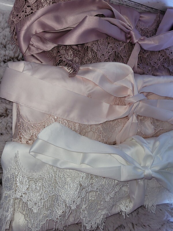 Satin &amp; Lace Personalised Robes