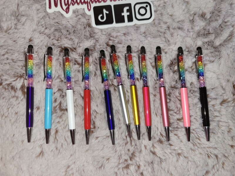 Rainbow Crystal Pen with Stylus