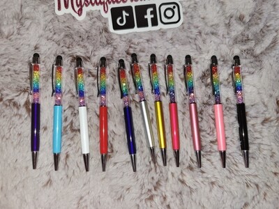 Rainbow Crystal Pen with Stylus