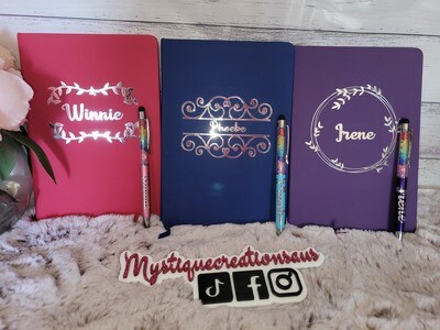 A5 Colourful Notebook &amp; Rainbow Pen Set.