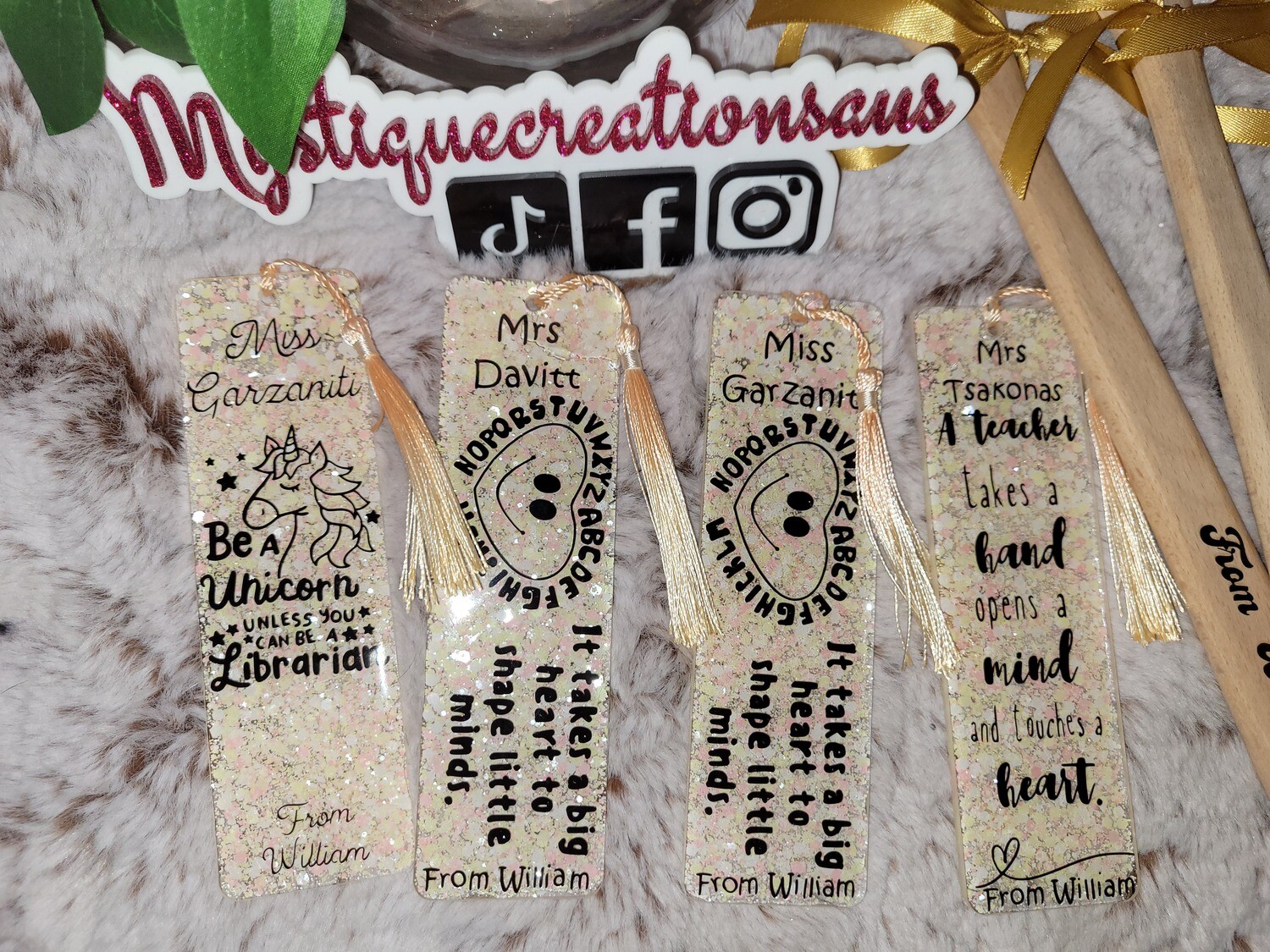 Resin Glitter Bookmarks