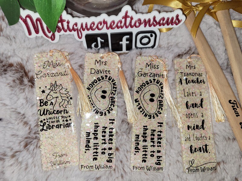 Resin Glitter Bookmarks