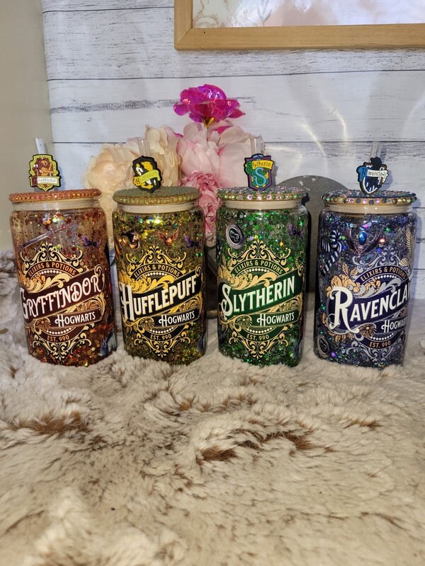 Hogwarts House Glitter Snowglobe Tumblers