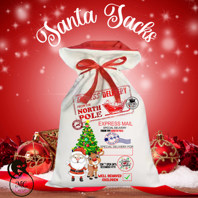 Christmas Santa Sacks -7 Fun Designs to Choose From!