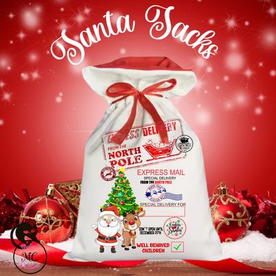 Christmas Santa Sacks -7 Fun Designs to Choose From!