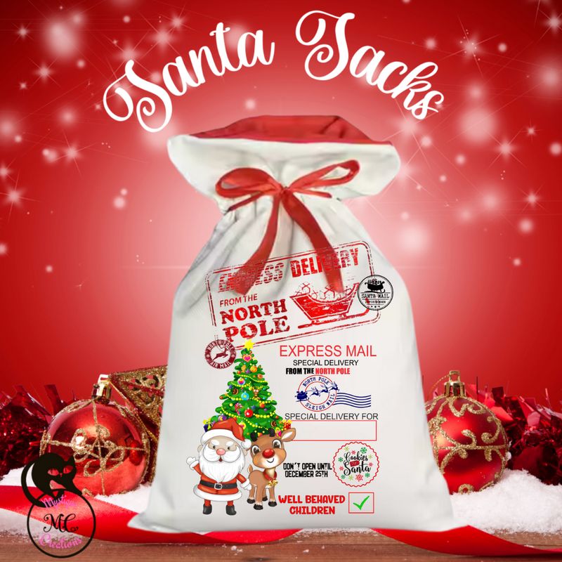 Christmas Santa Sacks -7 Fun Designs to Choose From!