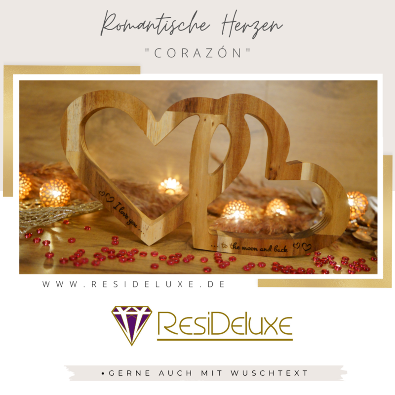 Romantische Herzen &quot;CORAZÒN&quot; (Akazie)