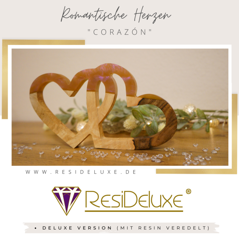 Romantische Herzen &quot;CORAZÒN&quot; (Walnuss/karamell violett)