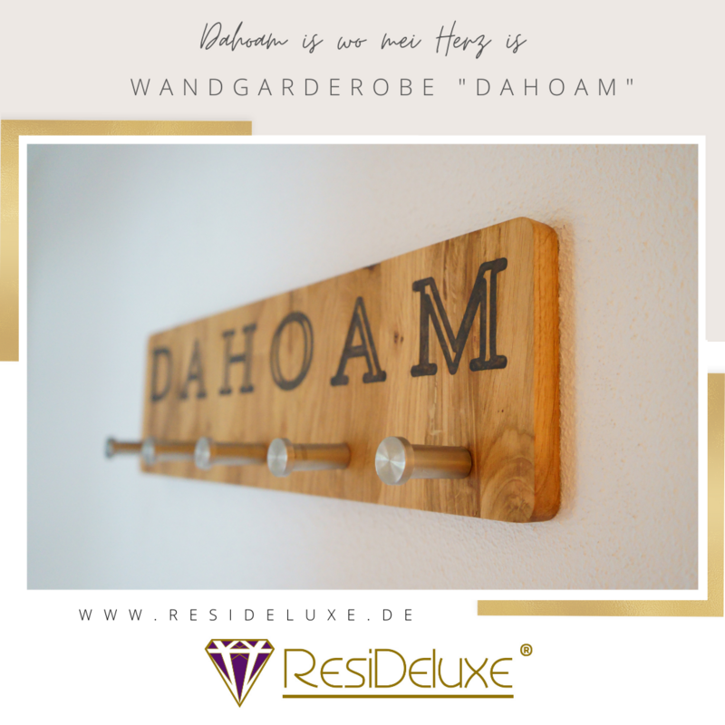Wandgarderobe &quot;DAHOAM&quot; (Eiche/mocca braun)