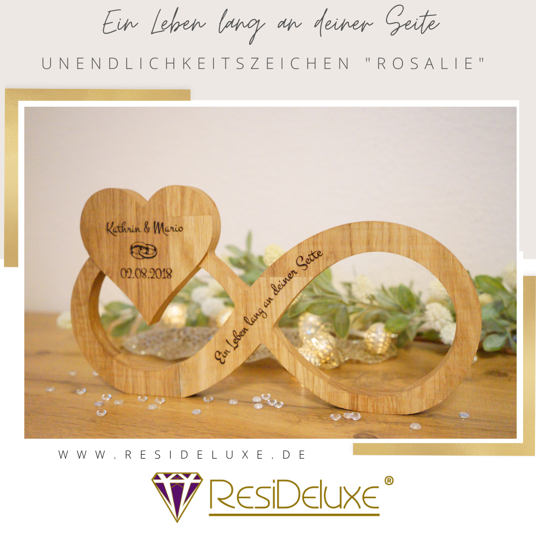 Unendlichkeitszeichen &quot;ROSALIE&quot; (Eiche)