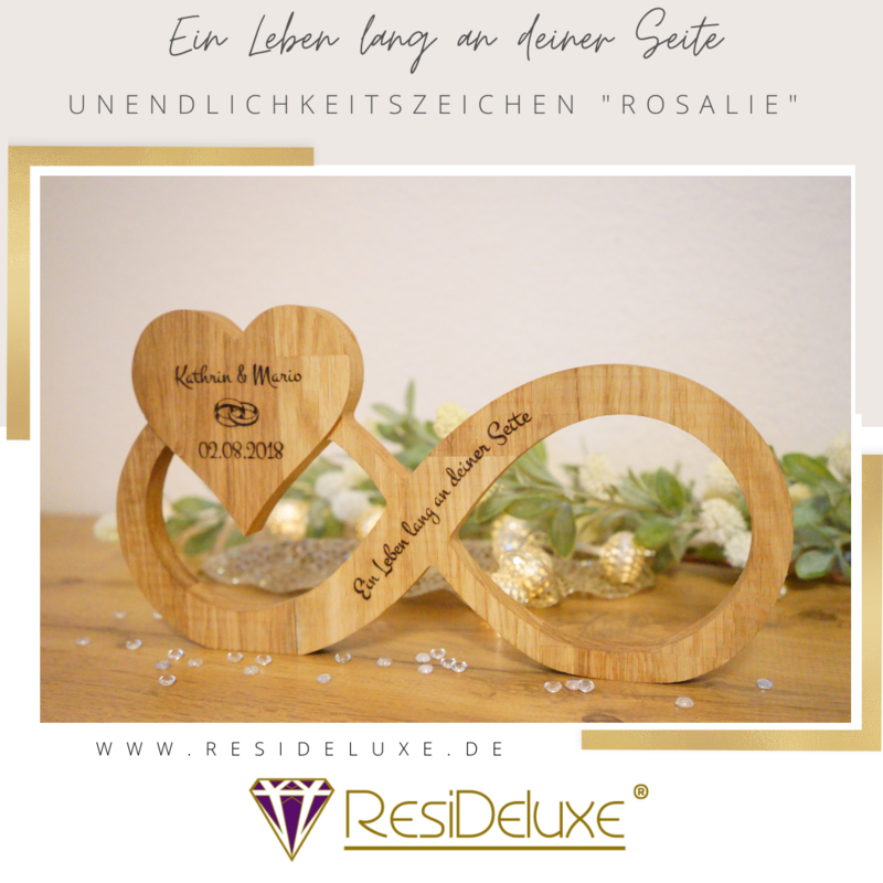 Unendlichkeitszeichen &quot;ROSALIE&quot; (Eiche)
