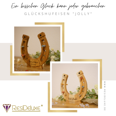 Glückshufeisen &quot;JOLLY&quot; (Eiche oder Eiche dunkel veredelt)