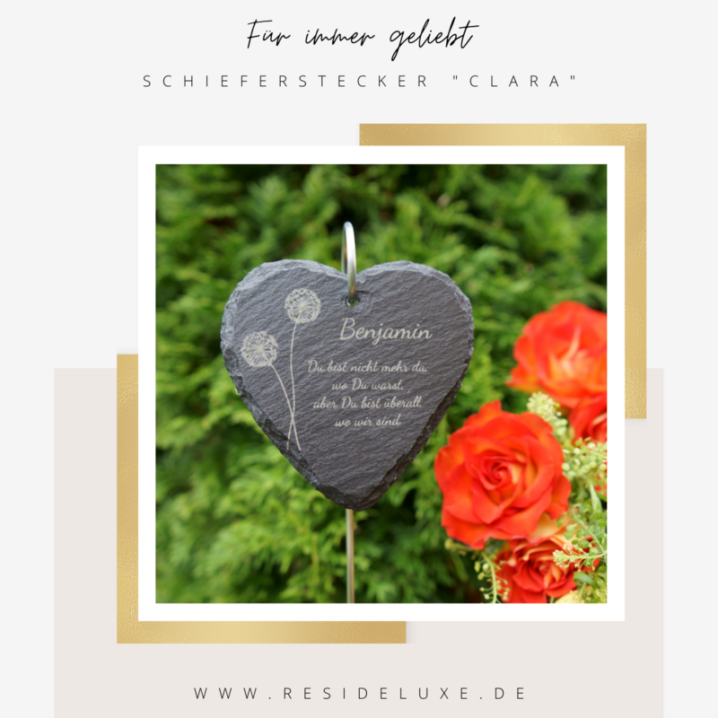 Schieferstecker &quot;CLARA&quot; - Typ: Pusteblume