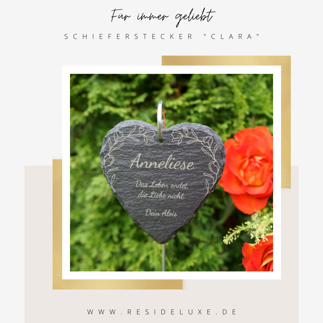 Schieferstecker &quot;CLARA&quot; - Typ: Blumenranke