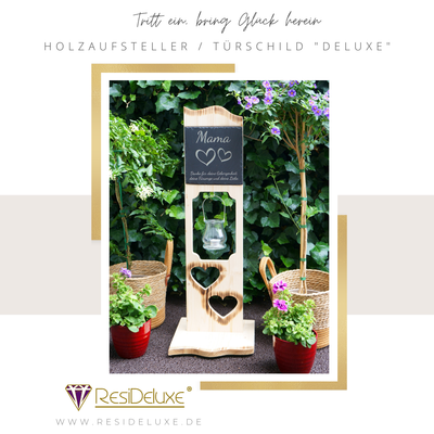 Holzaufsteller DELUXE (Modell: Herzen)