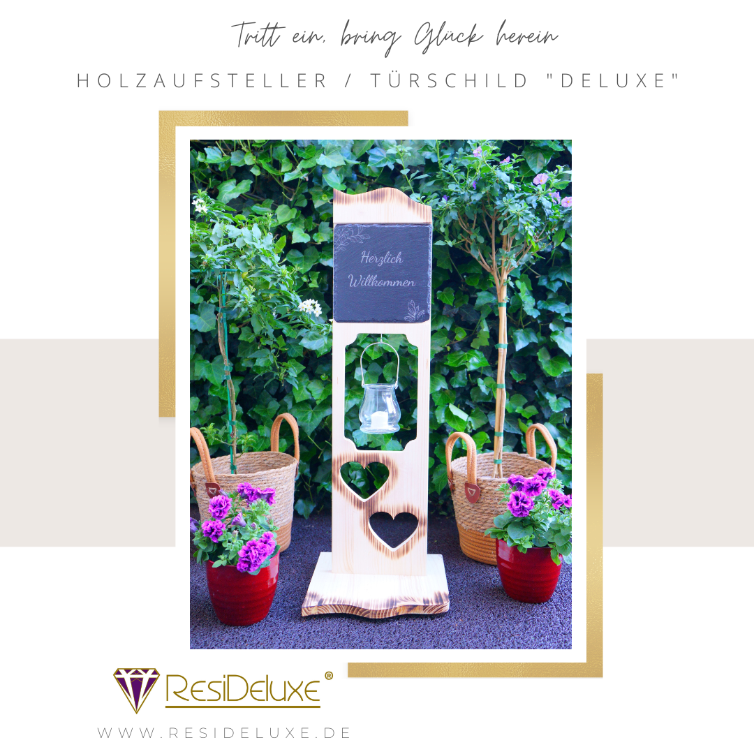 Holzaufsteller DELUXE (Modell: Floral)