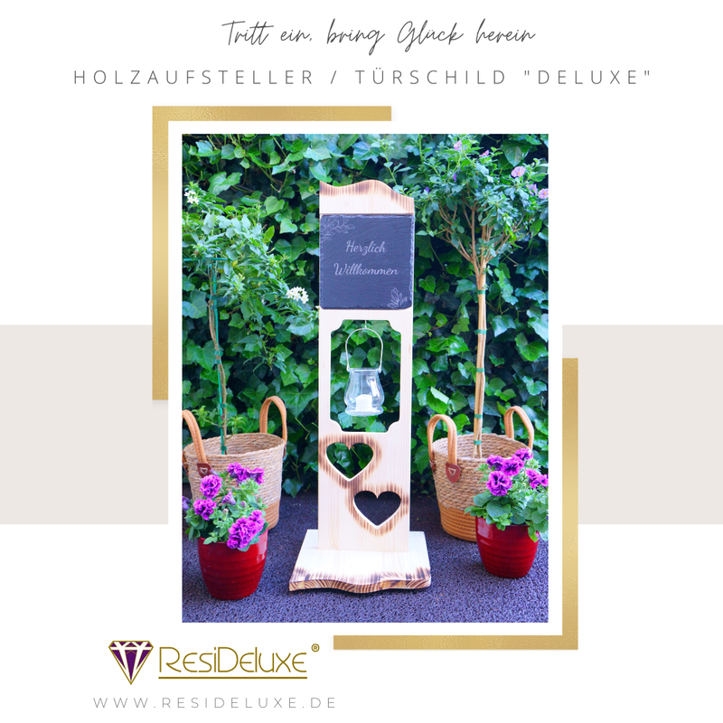Holzaufsteller DELUXE (Modell: Floral)