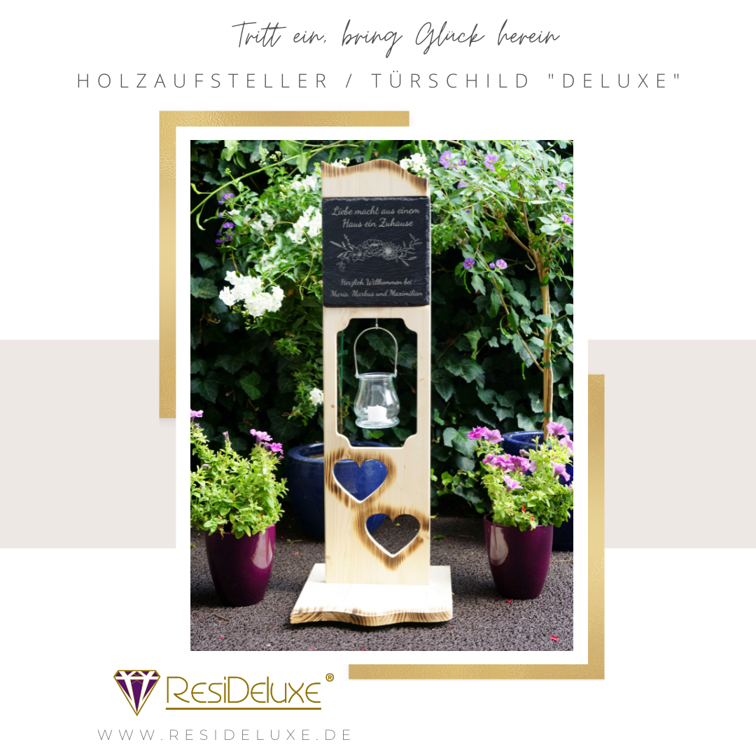 Holzaufsteller DELUXE (Modell: Blumen)