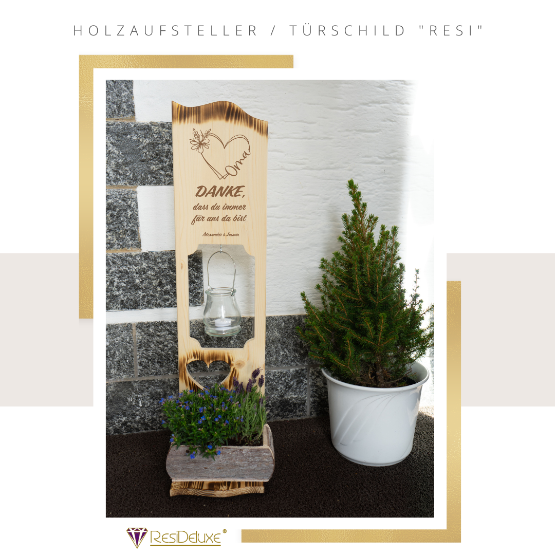 Holzaufsteller &quot;RESI&quot; (Modell: Oma)