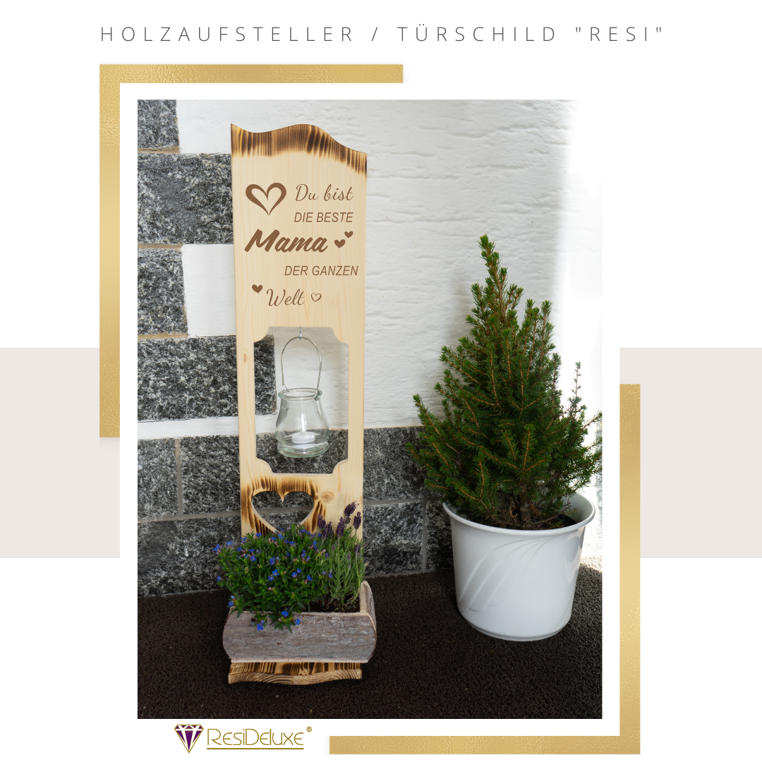 Holzaufsteller &quot;RESI&quot; (Modell: Mama)