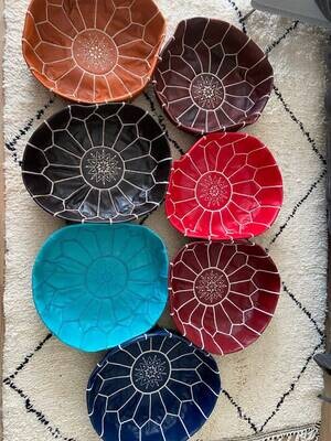Pouf cuir marocain/ vintage cuir/ artisanat marocain/