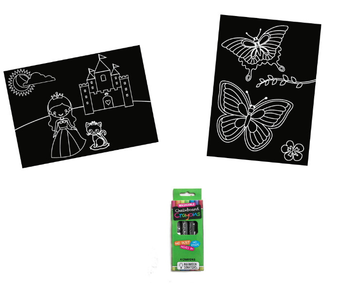 Set lavagna MiniMats Principessa e Farfalla
