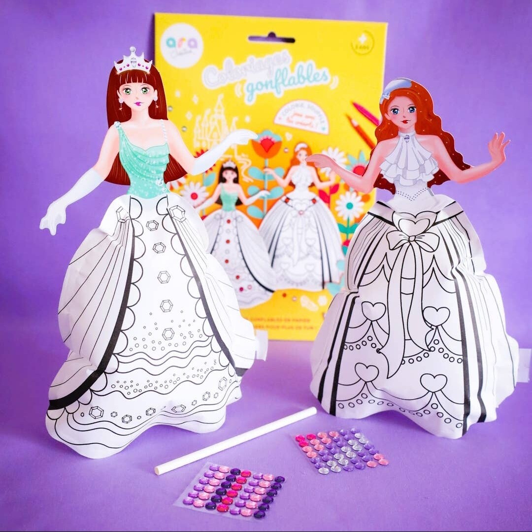 Disegni gonfiabili da colorare - 2 Princess Crearts da colorare