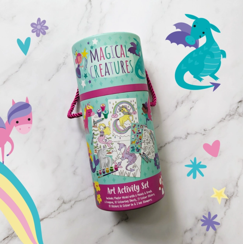 Set di attività artistiche con creature magiche